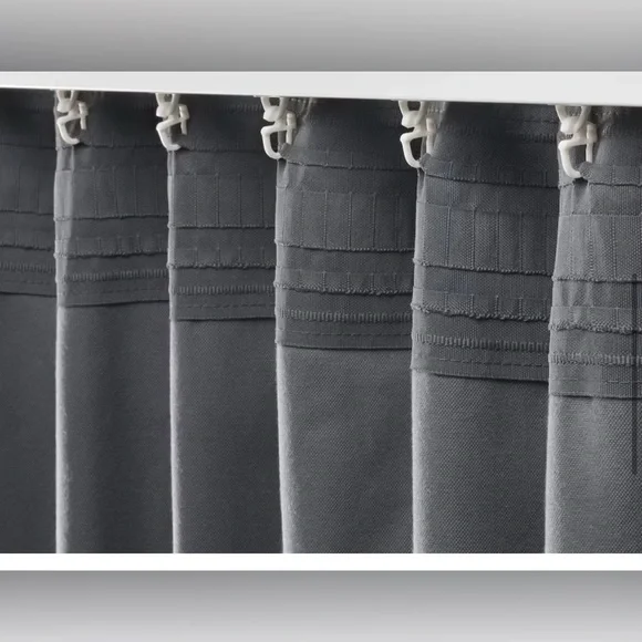 IKEA SANELA Velvet Curtains Room Darkening 55x98" 2 Panels Gray New! - Picture 3 of 8